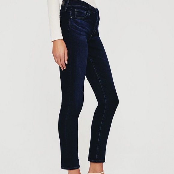 AG THE STILT CIGARETTE LEG JEANS IN SOFT PIMA COTTON COLOR DARK NAVY BLUE - Picture 1 of 16